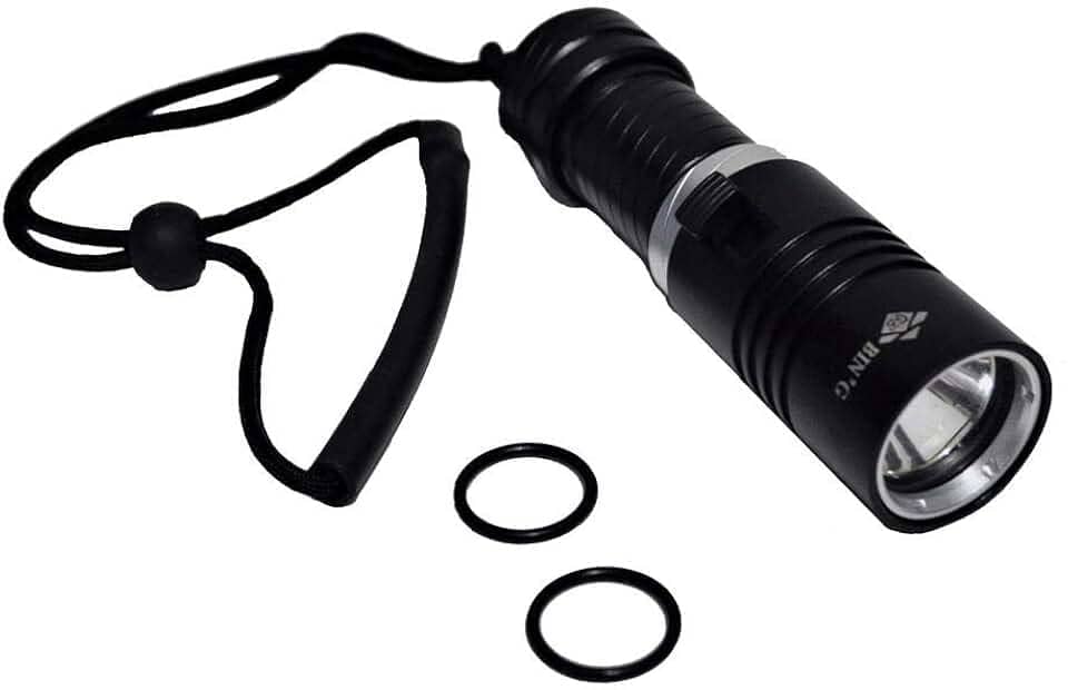 Lanterna Mergulho Cree T6 Recarregável à Prova Dágua 100m GB601