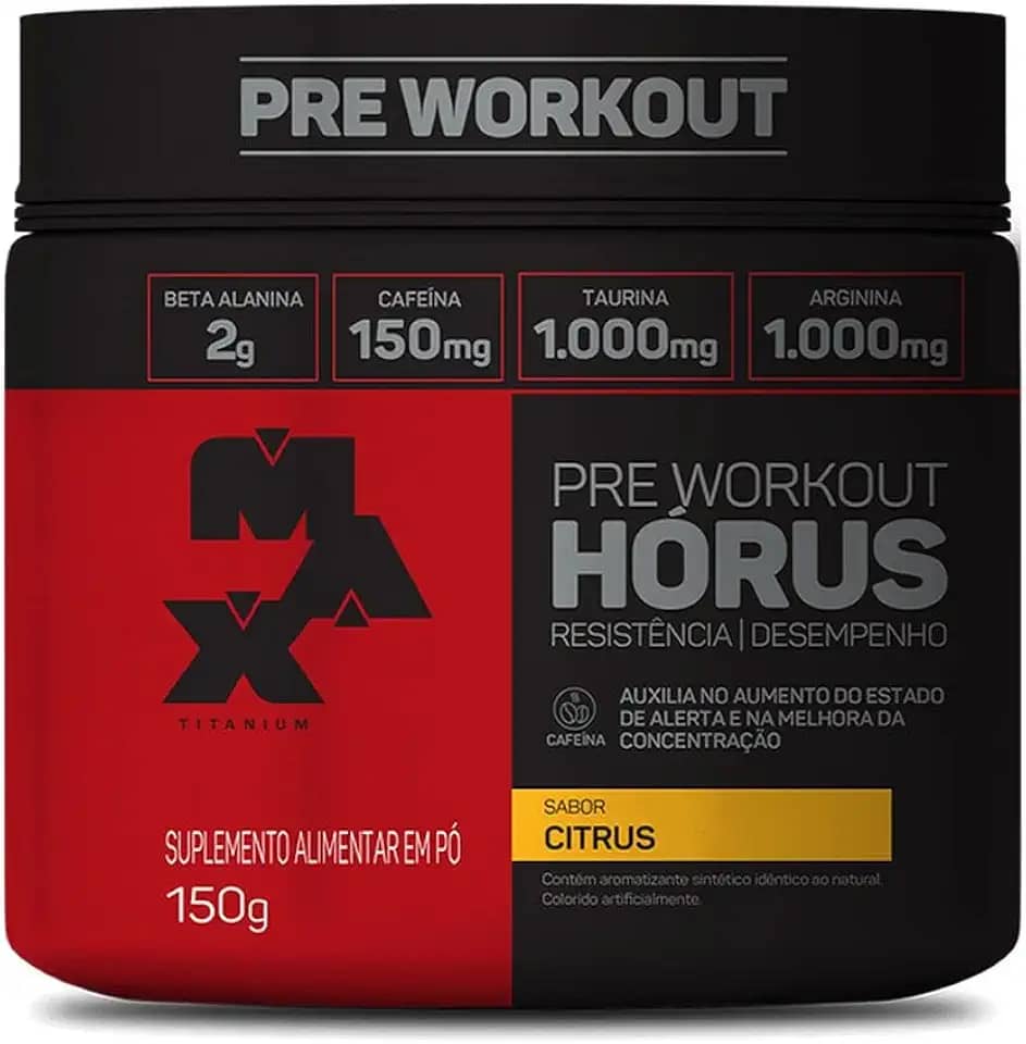 Max Titanium Hórus Pre Workout - 150G Citrus -