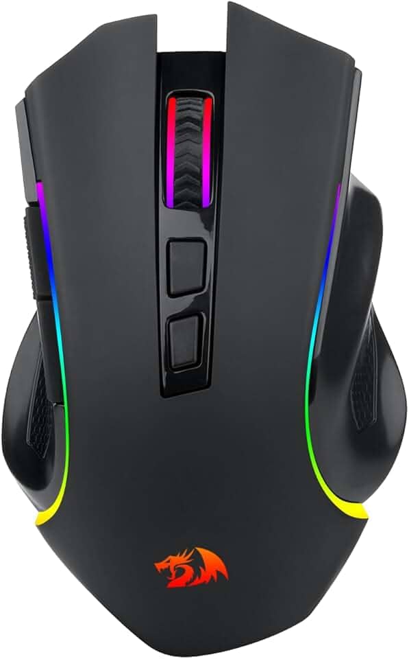 Mouse Gamer Redragon Griffin Pro RGB Preto PAW3212 4800DPI M602P-KS