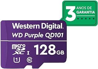 Cartão de Memória Com 3 anos de Garantia Micro SD 128GB WD Purple Intelbras