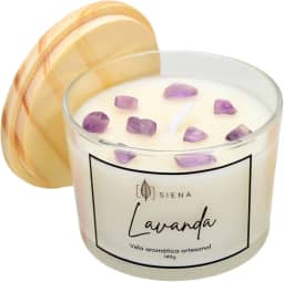 Siena Velas - Vela Aromática de Lavanda com Ametista