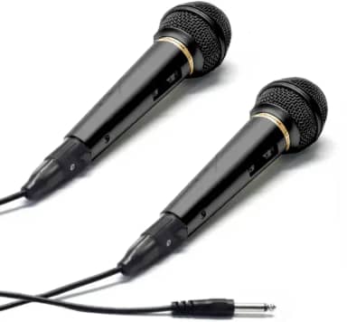 Kit com 2 Microfones para Caixa de Som e Apresentações Igrejas e Eventos