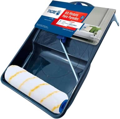 Kit Pintura Para Paredes, Pinceis Tigre, Anti Respingo, 3 Peças