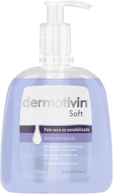 Dermotivin Sabonete Líquido Facial Pele Seca Ou Sensibilizada Soft 300ml
