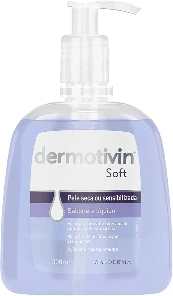 Dermotivin Sabonete Líquido Facial Pele Seca Ou Sensibilizada Soft 300ml