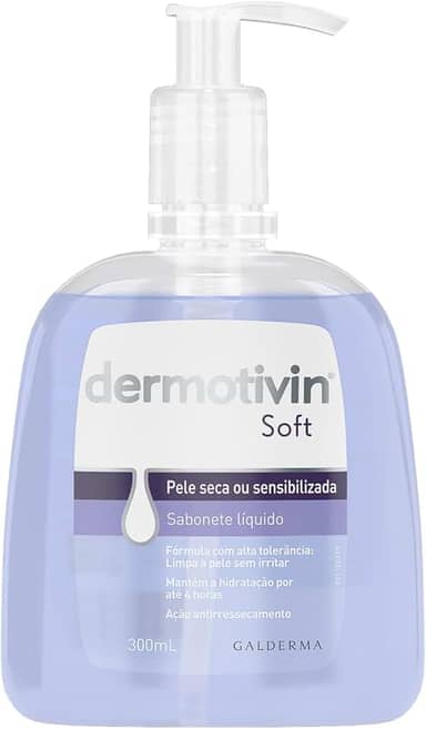 Dermotivin Sabonete Líquido Facial Pele Seca Ou Sensibilizada Soft 300ml