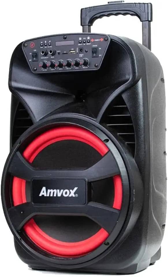 Amvox Caixa de Som Amplificada ACA 480 Viper II - 480W RMS, Bluetooth, Equalizador, Rádio FM, USB