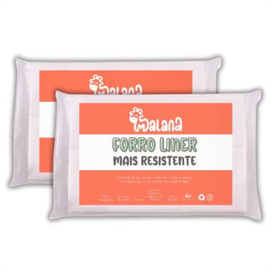 Forro Liner Biodegradável Malana Eco - Kit C/ 200 unidades - Para Fralda Ecológica