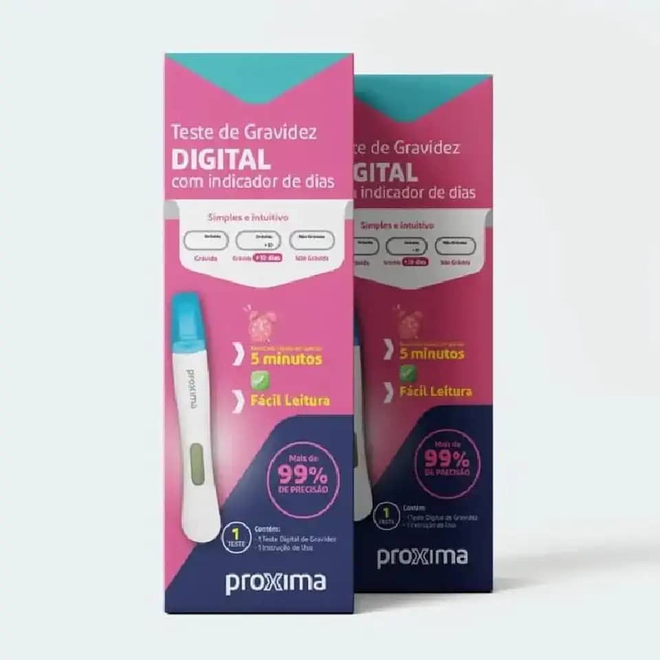 Teste de Gravidez Digital com Indicador de Dias - Proxima Alive