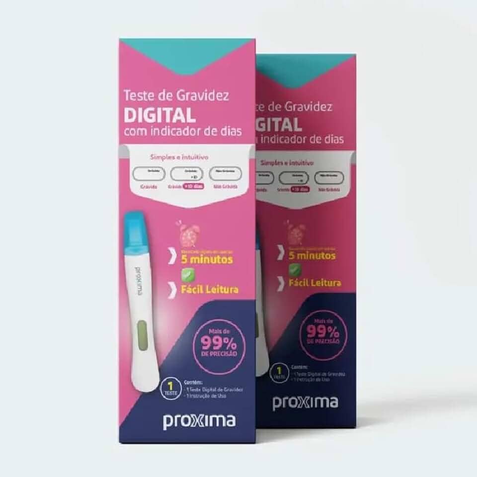 Teste de Gravidez Digital com Indicador de Dias - Proxima Alive
