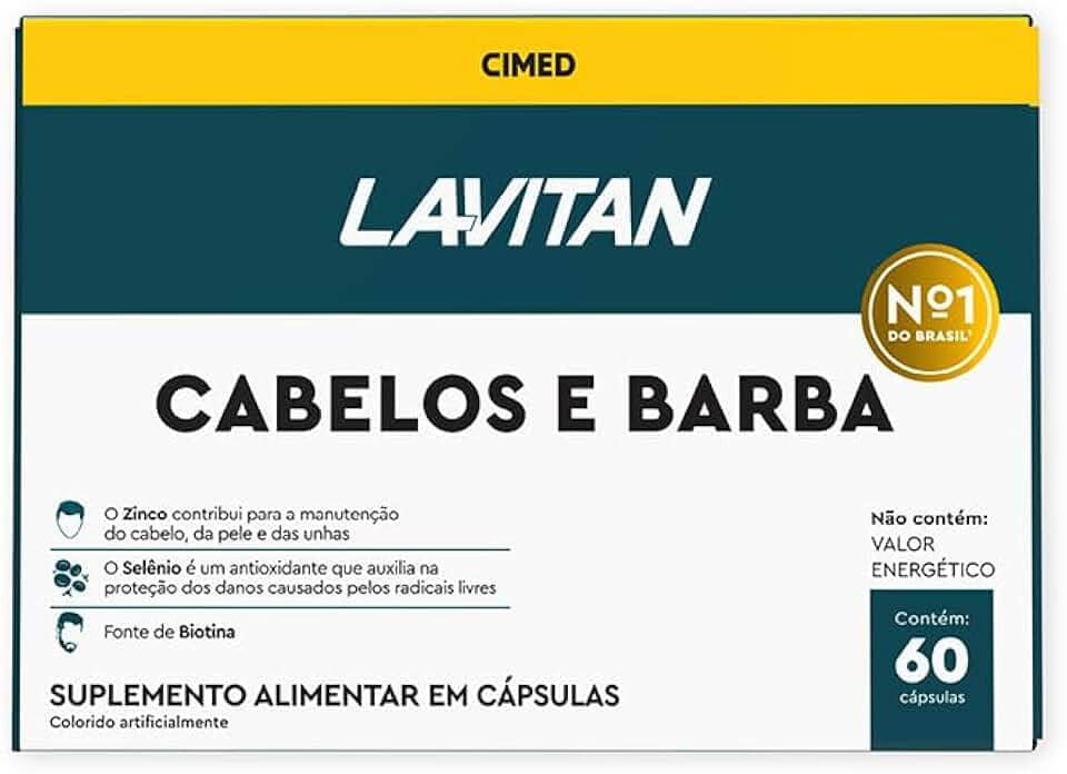 LAVITAN VIT CABELO BARBA HOM CAP 4BL X15