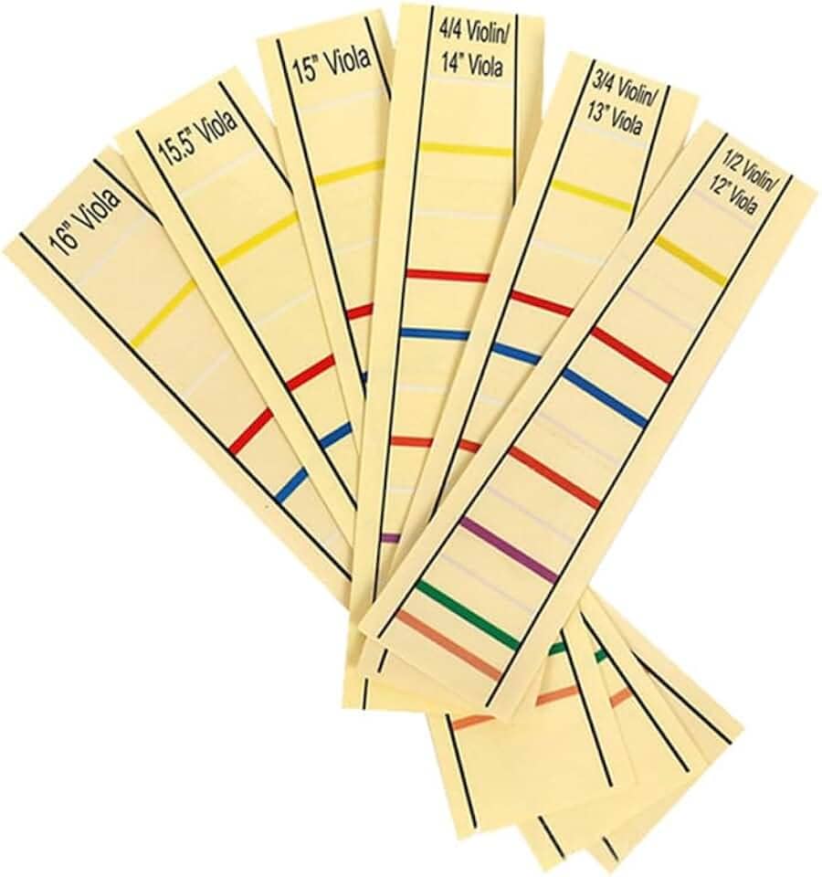 Artibetter Acessórios de violino adesivo guia de dedo para violoncelo traste adesivo de placa de traste adesivo de etiqueta para violoncelo 1/4 (amarelo) acessórios de violoncelo