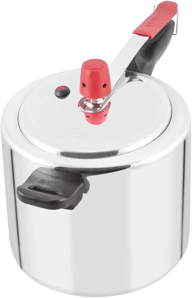 Panela de Pressão Alumínio Globo – Válvula de Segurança, Produção Nacional, Cabo Reforçado, Certificada pelo Inmetro (7 L)