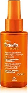 Natura Tododia Bruma Facial Energizante, Flor de Gengibre e Tangerina, 100ml, Hidratação Imediata com Vitamina E
