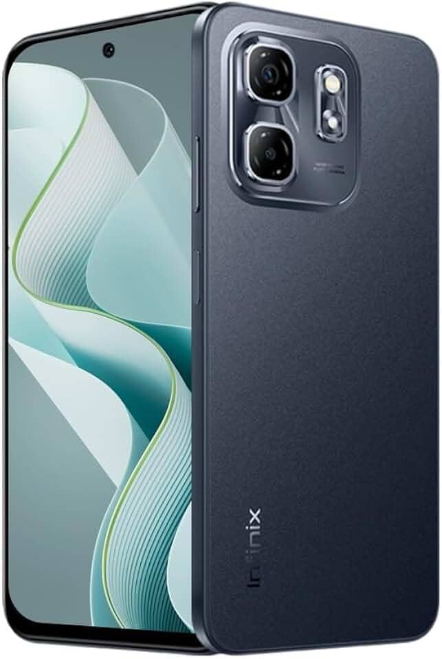 Smartphone Infinix Hot 50i 4GB RAM 256GB 4G Câmera Dupla 48MP+ Selfie 8MP NFC 5000mAh 6,7” 120Hz - Preto Obsidiana