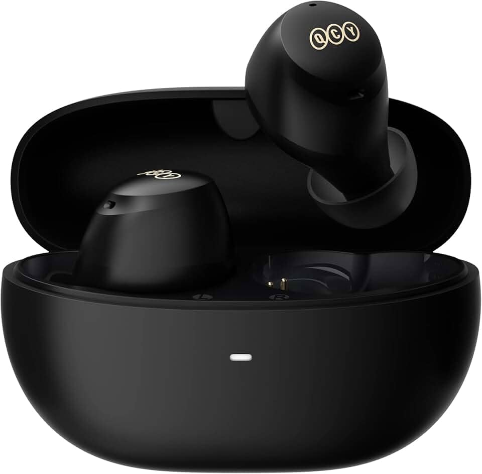 QCY HT07 ArcBuds ANC Fone De Ouvido Bluetooth, Fone Sem Fio Com 40dB Cancelamento De Ruído Ativo, 6 Microfones, 32 Horas De Reprodução - Preto