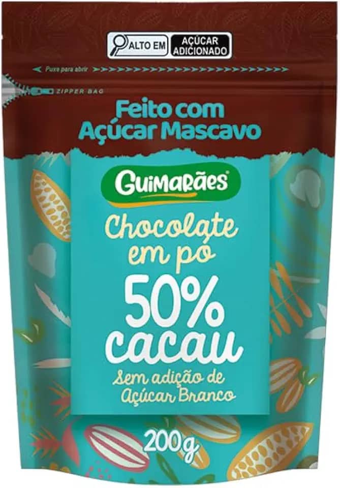 Chocolate em Pó 50% Cacau com Açucar Mascavo 200g