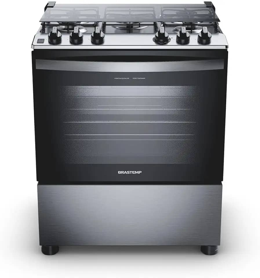 Fogão Brastemp 5 Bocas Cor Inox Com Turbo Chama - BFS5GDR 110V