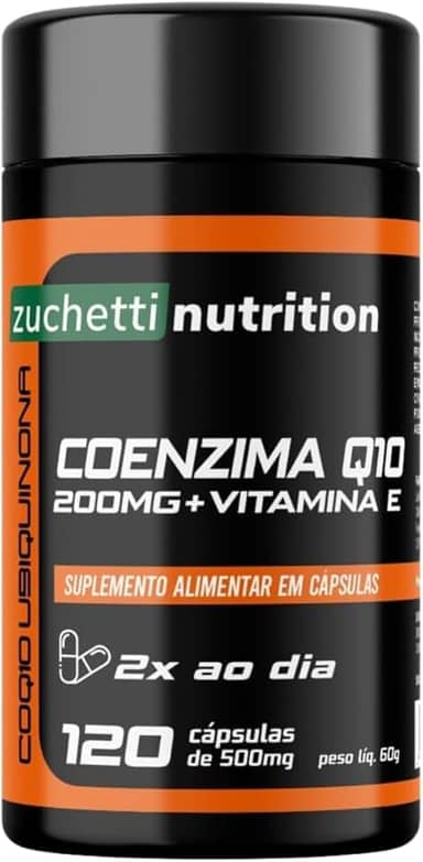 Coenzima q10 200mg Coq10 Zuchetti nutrition 120 Capsulas Original Ubiquinona