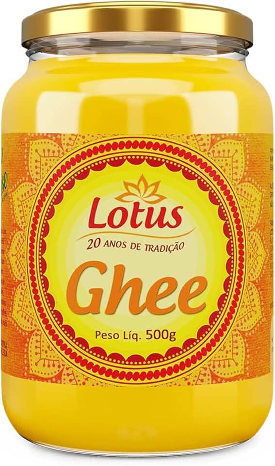 Manteiga Clarificada Lotus Ghee 500g Sem Lactose