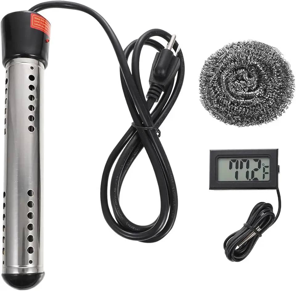 Aquecedor De Água De Imersão 1500w Portátil Com Termômetro ，Adequado para viagens （110v）