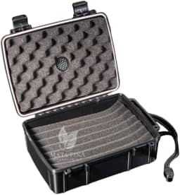 Estojo de Viagem para 21 Charutos, Preto, Umidor Portátil, Proteção para Transporte