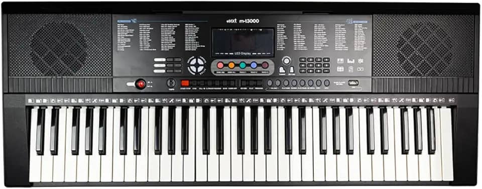 Teclado Musical MXT Profissional 61 Teclas USB Timbres e Ritmos M-T3000