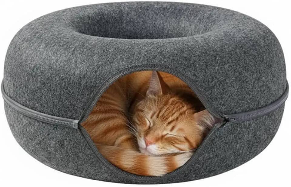 Cama Pet Tunel Rosquinha Gatinho Grande ANIMO SHOP