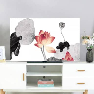 Capa de TV Protetores de Tela de TV Padrão Colorido Multitamanho Tela de TV Universal Decorativa para LCD LED Antiderrapante Capa de Poeira Quarto Sala de Estar Decoração-Flor 4||32 polegadas