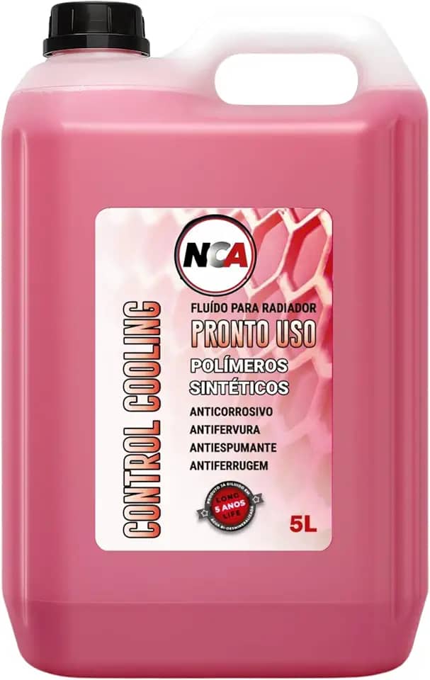 Galão 5L Aditivo Radiador NCA Rosa | Control Cooling Profissional | Polímeros Sintéticos | Pronto Uso | Certificado ISO 9001