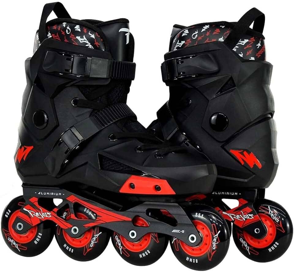 Patins Traxart Revolt Branco Inline Freestyle - 80mm ABEC-9