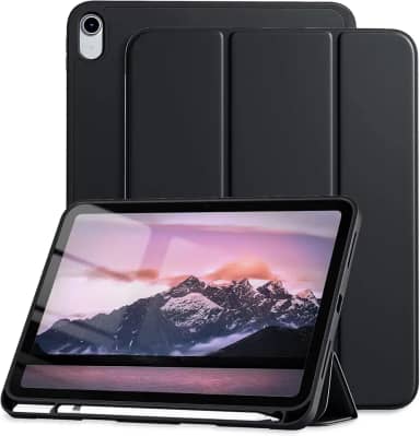 Capa Case PREMIUM Anti Impacto com função sleep e suporte para iPad 10 10.9" e iPad 11 A16 2025 Com Compartimento Para Pencil Caneta Tampa Magnética (Preto)