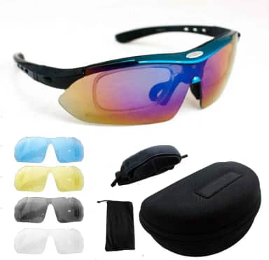 Kit Óculos Ciclismo Bike 5 Lentes Suporte Grau Ciclista