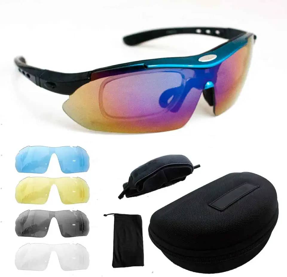 Kit Óculos Ciclismo Bike 5 Lentes Suporte Grau Ciclista