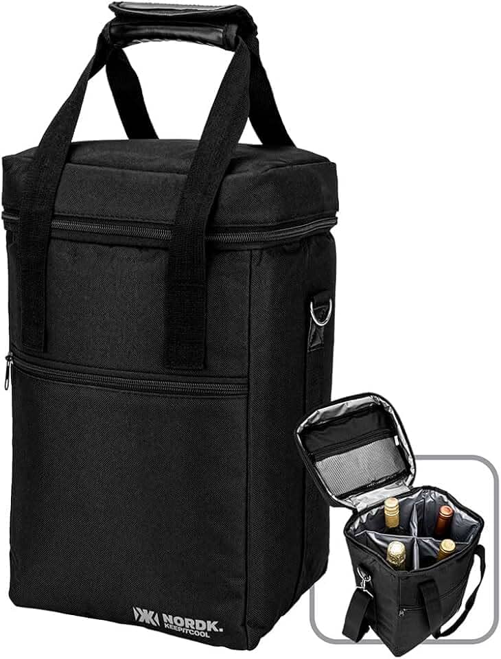 Bolsa Térmica Cooler Para Vinhos Bebidas Nordk KeepItCool Com Divisórias