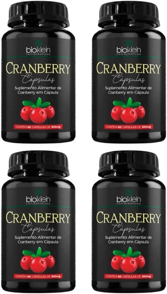 Kit 4 Cranberry Oxicoco 500mg - 60 Cápsulas Bioklein