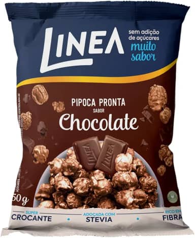 Linea Pipoca Pronta Sabor Chocolate 50g
