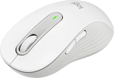 Mouse Sem Fio Logitech Signature M650 L com Design de Tamanho Padrão, Clique Silencioso, Botões Laterais Personalizáveis, Conexão USB e Bluetooth - Branco