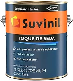 Tinta Suvinil para parede acrilico toque de seda 3,6L - Branco neve - 53422448