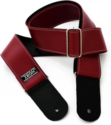 Correias P/INSTR.CORDAS C/PONTEIRAS COURO DUPLO- LINHA SUPREME (Vermelho)