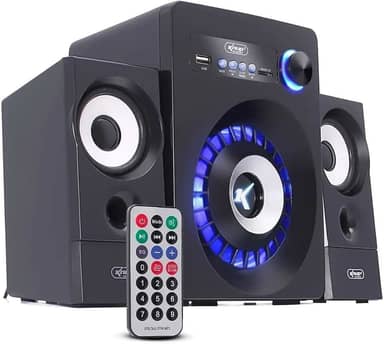 Caixa Som 2.1 Subwoofer Bluetooth Aux P2 Usb Knup Kp-6022BH Caixinha Para Computador