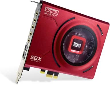 Creative Placa de som para jogos Sound Blaster Z SE Internal PCI-e e DAC, 24 bits/192 kHz, 116 dB SNR, ASIO, 600Ω Fones de ouvido, Equalizador de microfone, Discreto 5.1/Virtual 7.1, Suporta Dolby Digital Live, DTS