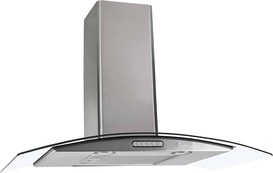 COIFA DE PAREDE Fogatti VIDRO CURVO DUTO SLIM INOX 80CM 127V