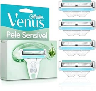 Gillette Venus Pele Sensível Carga para Aparelho de Depilar com Aloe Vera, 4 uds
