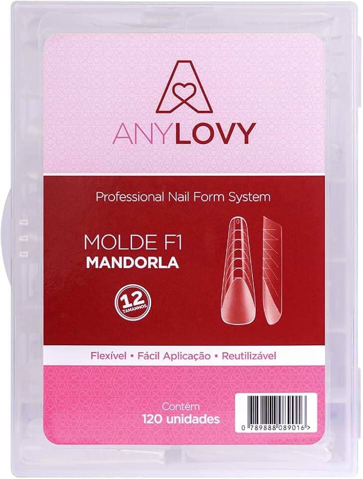 Molde F1 Mandorla Unhas De Gel Acrigel Anylovy 120 Und