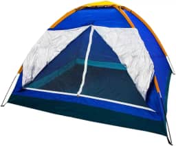Barraca Camping 4 Pessoas Iglu Tenda Acampamento Bolsa Azul
