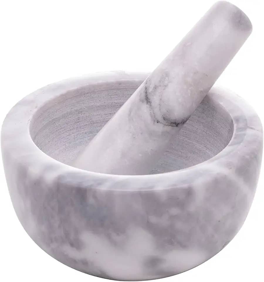 LYOR - Conjunto Pilão e Socador de Mármore Marin 12cm x 6cm