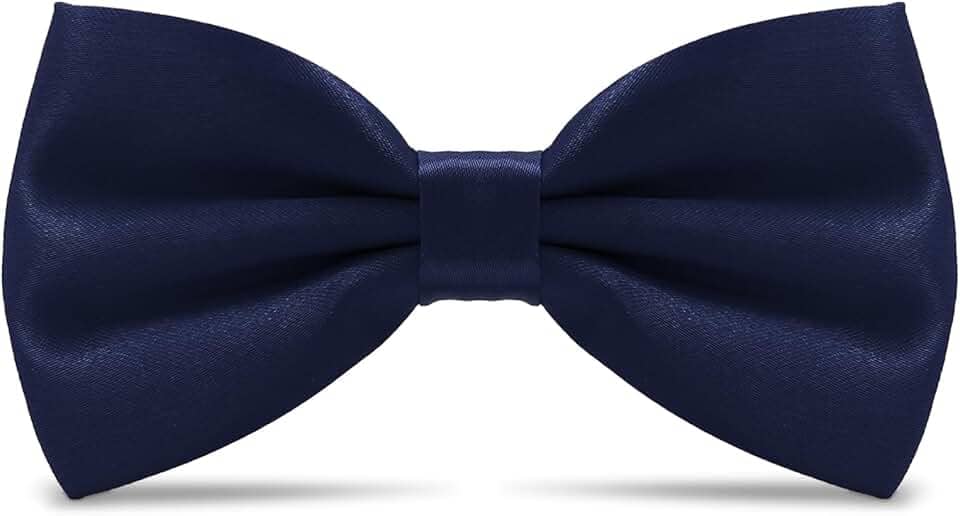 Gravata borboleta masculina de cetim - gravata borboleta ajustável pré-amarrada cor sólida formal smoking gravata borboleta para homens, casamentos, festas, formatura