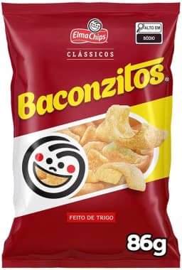 Salgadinho de Trigo Elma Chips Baconzitos Clássicos Pacote 86g