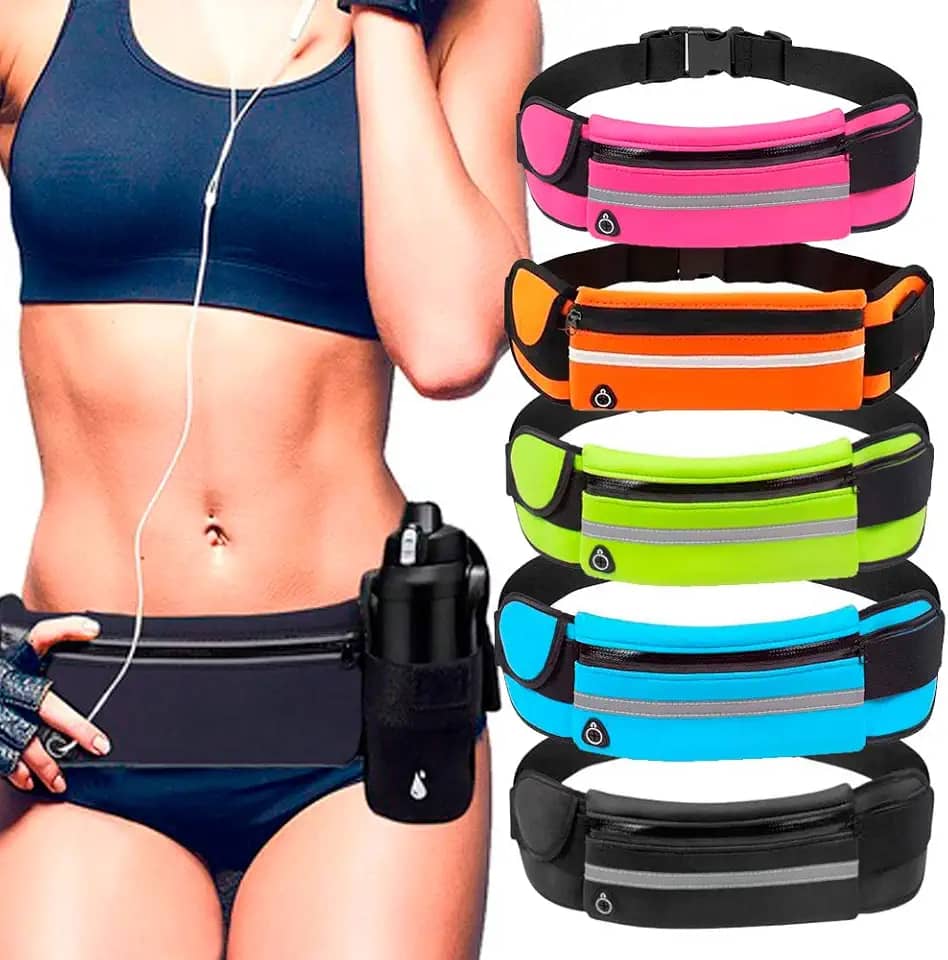 Pochete Esportes Porta Celular Academia Corrida Cinta Fiitness Cores Unissex (Preto)